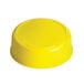 A close-up of a Tablecraft yellow plastic bottle cap.