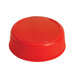A close-up of a red plastic Tablecraft bottle cap.