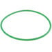 A green rubber belt for Estella dough preparation equipment with a circle at one end.