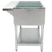 A stainless steel Eagle Group hot food table with open wells on a counter.