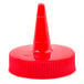 Tablecraft 100TK TipTop Solid Red Standard Cone Tip Cap for Squeeze Bottles with a 38 mm Opening Main Thumbnail 2