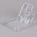Cambro 60CWLN135 Camwear 1/6 Size Clear Polycarbonate FlipLid with Spoon Notch Main Thumbnail 3