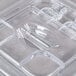 Cambro 60CWLN135 Camwear 1/6 Size Clear Polycarbonate FlipLid with Spoon Notch Main Thumbnail 5