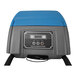 An XPOWER XD-125 commercial dehumidifier, a blue and gray electric machine with a close up of a device.