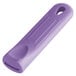 A purple rectangular silicone sleeve with a hole in the middle.