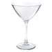 A Front of the House Drinkwise martini glass with a clear stem and rim.