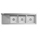 Regency 66 1/2" 16-Gauge Stainless Steel Three Compartment Commercial Sink with Stainless Steel Legs, Cross Bracing, and 1 Drainboard - 15" x 15" x 12" Bowls Main Thumbnail 6