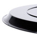A WNA Comet black round catering tray with high edges.