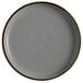 Acopa Keystone 10 1/2" Granite Gray Stoneware Coupe Plate - 12/Case
