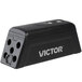A black Victor Pest M2 Smart-Kill electronic rat trap with many holes.
