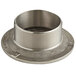 A Zurn polished nickel bronze strainer with a metal ring and thread.