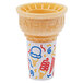 A Keebler Eat-It-All jacketed cake cup for a dispenser with an ice cream cone design and "Eat It All" on the lid.