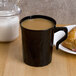Fineline Flairware Black 208-BK 8 oz. Plastic Coffee Mug - 8/Pack Main Thumbnail 1