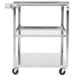 Vollrath 97120 Stainless Steel 3 Shelf Medium Duty Cart - 27 1/2" x 15 1/2" x 33" Main Thumbnail 3