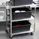 Vollrath 97120 Stainless Steel 3 Shelf Medium Duty Cart - 27 1/2" x 15 1/2" x 33" Main Thumbnail 1