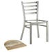 Lancaster Table & Seating Clear Coat Finish Ladder Back Chair with Driftwood Seat Main Thumbnail 5
