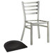 Lancaster Table & Seating Clear Coat Finish Ladder Back Chair with Black Wood Seat Main Thumbnail 5