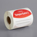 TamperSafe 3" Round Customizable Red Paper Tamper-Evident Label - 250/Roll Main Thumbnail 3