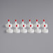 San Jamar X100015 Clear Top Cap with Red Tip for 12 and 24 oz. Squeeze Bottles - 12/Pack Main Thumbnail 4
