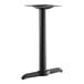 A black cylindrical Lancaster Table & Seating Excalibur outdoor table base.