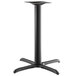 A black metal Lancaster Table & Seating table base with a pedestal column.