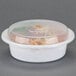 Pactiv Newspring NC718 16 oz. White 6" VERSAtainer Round Microwavable Container with Lid - 150/Case Main Thumbnail 5