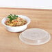 Pactiv Newspring NC718 16 oz. White 6" VERSAtainer Round Microwavable Container with Lid - 150/Case Main Thumbnail 6