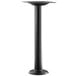 A Lancaster Table & Seating black cylindrical outdoor table base with a standard height column.
