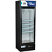 Avantco GDC-15-HC 25 5/8" Black Swing Glass Door Merchandiser Refrigerator with LED Lighting and Customizable Panel Main Thumbnail 3