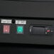 The electronic control panel on a black Avantco GDS-33-HCB glass door merchandiser.