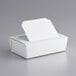 A Bio-Pak white paper take-out box with a windowed lid.