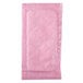 A pink absorbent meat pad.