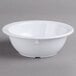 A white Carlisle Kingline nappie bowl on a gray background.