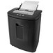 A black and silver Royal Sovereign paper shredder.