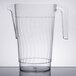 A Fineline clear plastic pitcher with handles.