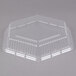 Genpak 94710 Smart-Set 10" Clear Dome Hexagonal Lid - 200/Case Main Thumbnail 2