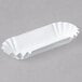 Heavy Weight 6" White Paper Fluted Hot Dog Tray - 500/Pack Main Thumbnail 2