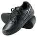 A pair of black Genuine Grip Men's Sport Classic shoes with laces.