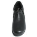 A black leather Genuine Grip women's clog with a side zipper.