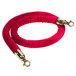 A red Aarco stanchion rope with brass ends.