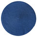 A close-up of a RITZ navy blue woven place mat.