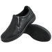 A pair of black Genuine Grip slip-on shoes with black soles.