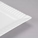 CAC QE-41 Queensquare 14" x 8 5/8" Bone White Rectangular Porcelain Platter - 12/Case Main Thumbnail 6