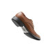 A brown Shoes For Crews Senator dress shoe with a black sole.