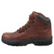 A brown SR Max men's waterproof hiker boot with a black sole.