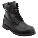 A black SR Max work boot with laces.