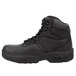A black SR Max men's waterproof soft toe hiker boot with laces.