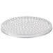 An American Metalcraft round silver metal pizza pan with perforations.