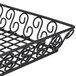 American Metalcraft SBBL13202 Wrought Iron Rectangular Scroll Pastry Basket - 20" x 13" x 2" Main Thumbnail 9