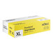 A box of Noble clear powdered disposable vinyl gloves in extra large size, containing 100 gloves.